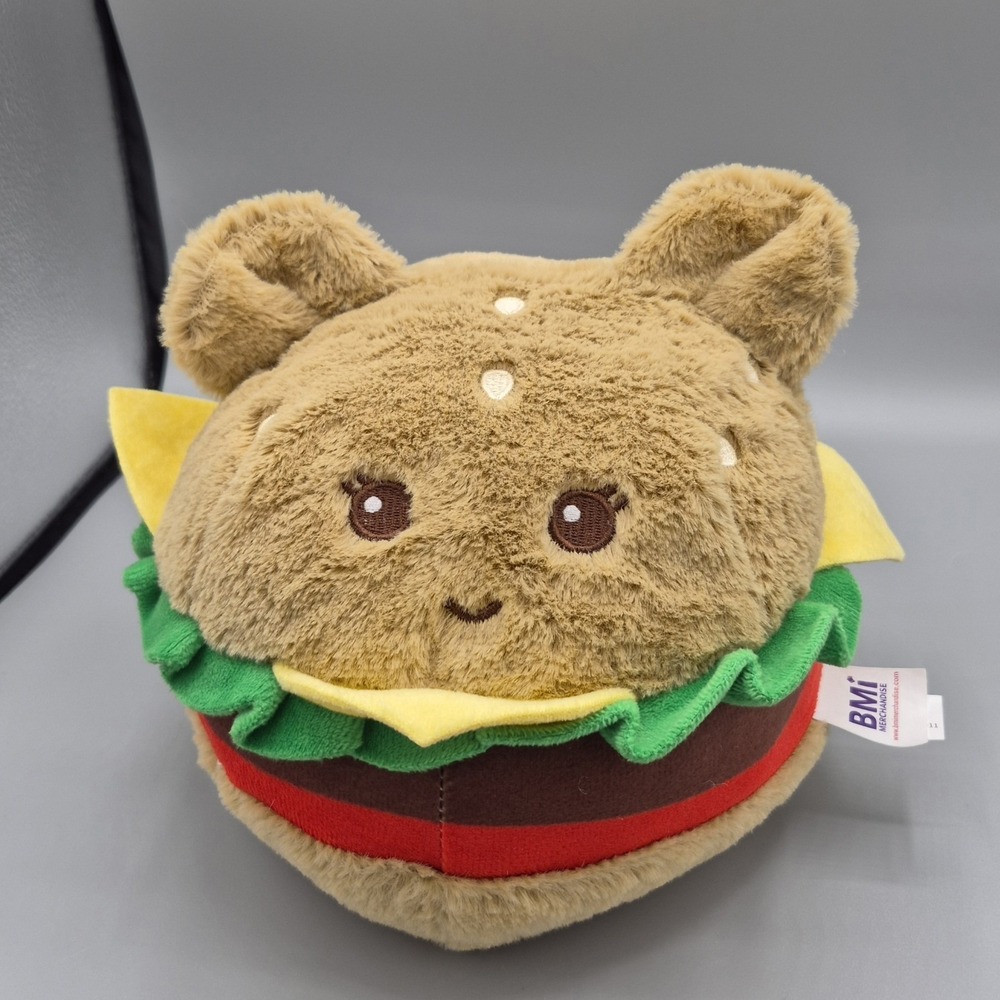 BMI Merchandise Cheeseburger Burger Stuffed Plush Pillow Cat 7" Toy Kawaii‎ Cute